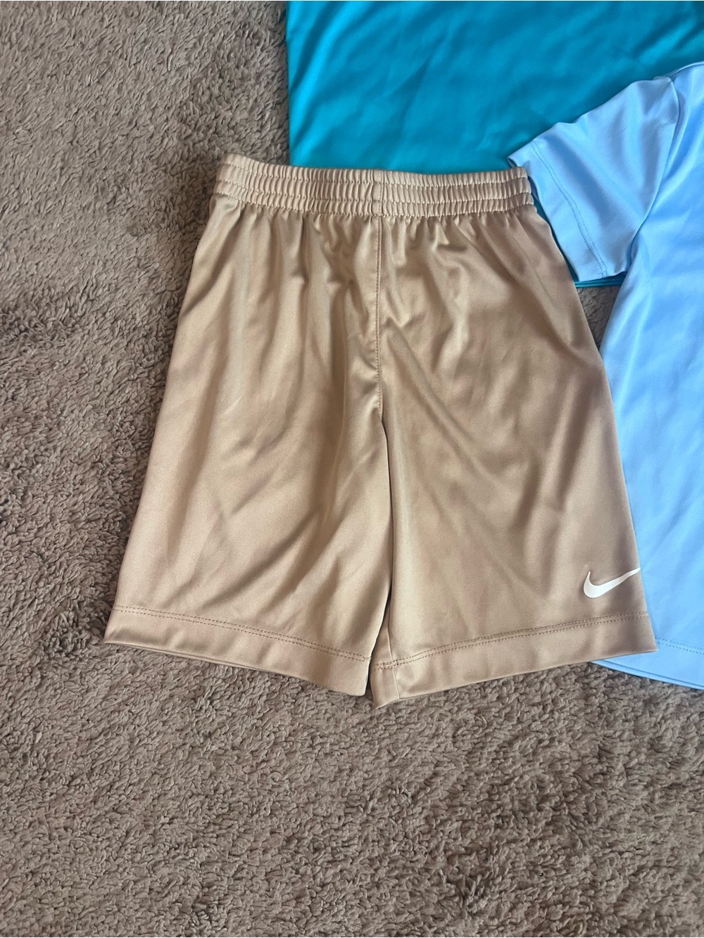 Nike Kids' Polo Bundle in Teal, Light Blue and Tan - Picture 4 of 7